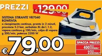 Bennet Rowenta VR7040 Sistema Stirante offerta