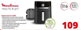 Comet Moulinex friggitrice ad aria 2 in 1 ez5018 offerta