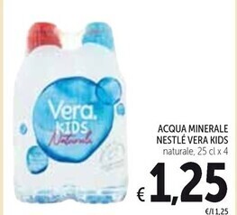 Spazio Conad Nestlè acqua minerale vera kids offerta