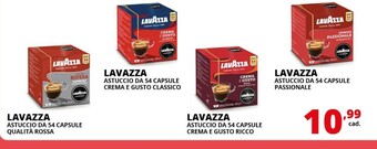 Comet Lavazza astuccio da 54 capsule qualità rossa offerta