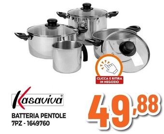 Expert Kasaviva batteria pentole 7pz offerta