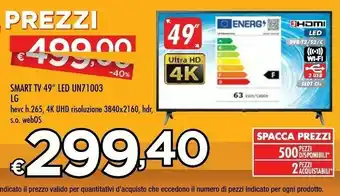 Bennet LG Smart Tv 49'' LED UN71003 offerta
