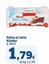 Sigma Kinder fetta al latte offerta