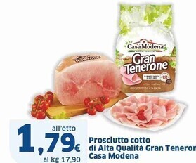 Sigma Casa modena prosciutto cotto di alta qualità gran tenerone offerta