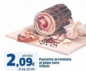 Sigma Villani pancetta arrotolata al pepe nero offerta