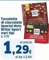 Sigma Ritter sport tavolette di cioccolato special nuts offerta