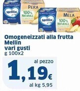 Sigma Mellin omogeneizzati alla frutta offerta