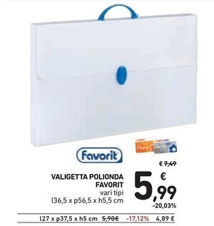 Spazio Conad Favorit valigetta polionda offerta
