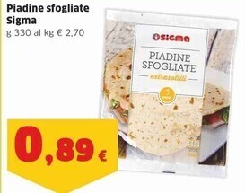 Sigma Sigma piadine sfogliate offerta