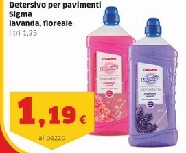 Sigma Sigma detersivo per pavimenti lavanda, floreale offerta