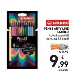 Stabilo pen68 arty line