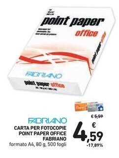 Spazio Conad Fabriano carta per fotocopie point paper office offerta