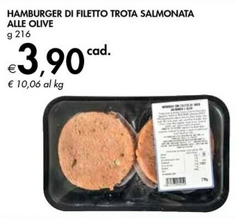 Bennet Hamburger Di Filetto Trota Salmonata Alle Olive offerta