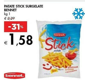 Bennet Bennet Patate Stick Surgelate offerta