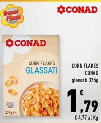 Conad CORN FLAKES CONAD glassati 375g offerta