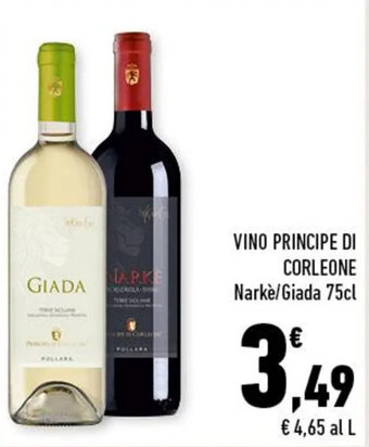 Conad VINO PRINCIPE DI CORLEONE 75cl offerta