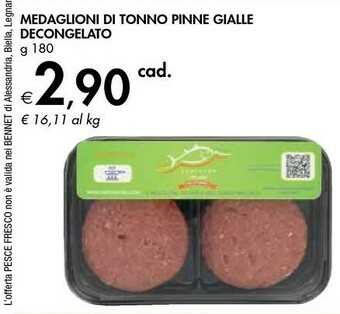Bennet Medaglioni Di Tonno Pinne Gialle Decongelato offerta