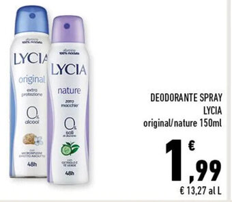 Conad DEODORANTE SPRAY LYCIA 150 ml offerta