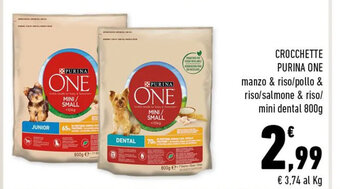 Conad CROCCHETTE PURINA ONE 800 g offerta