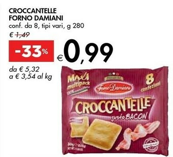 Bennet Forno damiani Croccantelle Gusto Bacon 280 G(ml) offerta