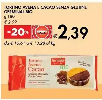 Bennet Germinal Tortino Avena E Cacao Senza Glutine offerta