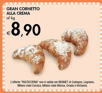 Bennet Gran Cornetto Alla Crema offerta