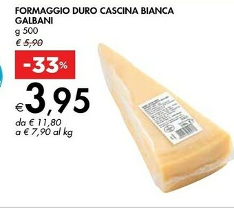 Bennet Galbani Formaggio Duro Cascina Bianca offerta