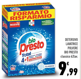 Conad DETERSIVO LAVATRICE POLVERE BIO PRESTO offerta