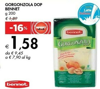 Bennet Bennet Gorgonzola Dop offerta
