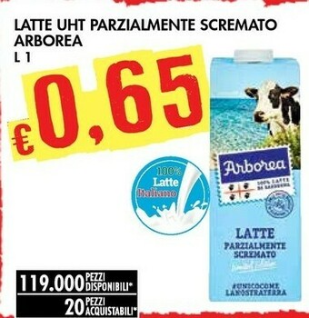 Arborea Latte Parzialmente Scremato UHT
