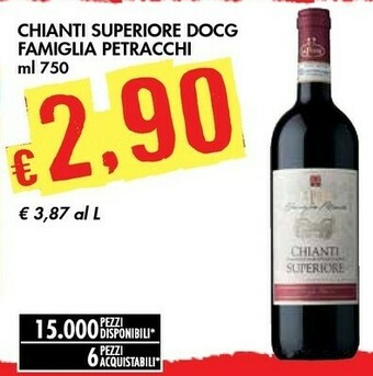 Bennet Famiglia Petracchi Chianti Superiore Docg offerta