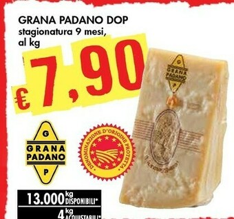 Bennet Grana Padano Dop Stagionatura 9 Mesi offerta