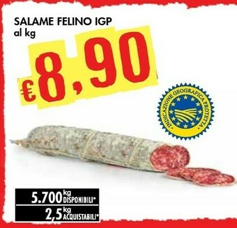 Bennet Salame Felino Igp offerta