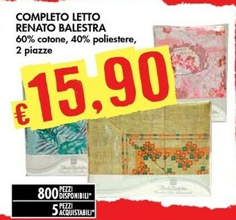 Bennet Renato Balestra Completo Letto offerta
