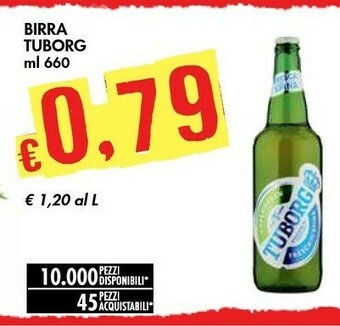 Bennet Tuborg Birra 660 G(ml) offerta