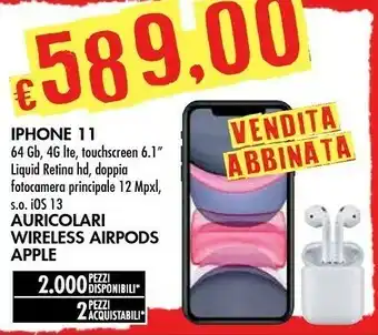 Bennet Apple IPhone 11 64GB Nero offerta