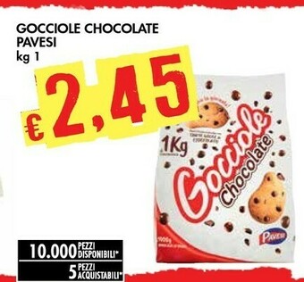 Bennet Pavesi Gocciole Chocolate 1000 G(ml) offerta