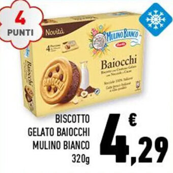 Conad BISCOTTO GELATO BAIOCCHI MULINO BIANCO 320g offerta