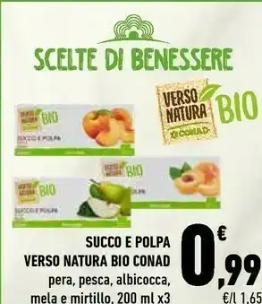 Conad Succo E Polpa Verso Natura Bio offerta