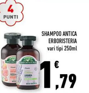 Conad SHAMPOO ANTICA ERBORISTERIA vari tipi 250ml offerta