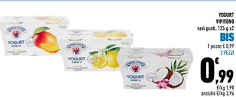 Conad YOGURT VIPITENO vari gusti, 125 g x2 offerta