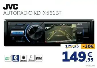 Norauto JVC Autoradio KD-X561BT offerta