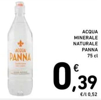 Spazio Conad ACQUA MINERALE NATURALE PANNA 75 cl offerta