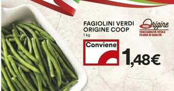 Coop Coop Fagiolini Verdi Origine offerta