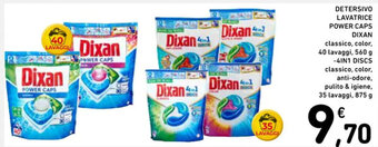 Spazio Conad DETERSIVO LAVATRICE POWER CAPS DIXAN 35 lavaggi, 875 g offerta