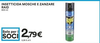 Coop Raid Insetticida Mosche E Zanzare offerta
