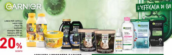 Spazio Conad LINEA PER CAPELLI HAIR FOOD FRUCTIS GARNIER shampoo 350 ml, balsamo 350 ml, maschera 390 ml offerta