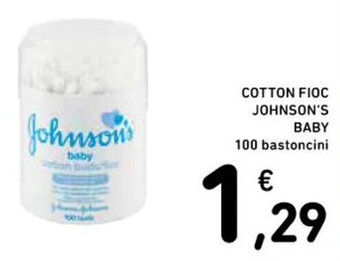 Spazio Conad COTTON FIOC JOHNSON'S BABY 100 bastoncini offerta