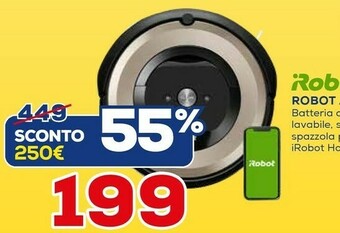 Euronics iRobot Roomba E6 Aspirapolvere Robot Senza Sacchetto Beige, Nero offerta