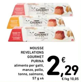 Spazio Conad MOUSSE REVELATIONS GOURMET PURINA 57 g x4 offerta